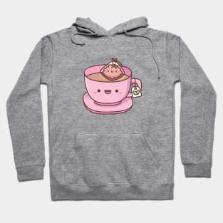 Cute Tea Bag and Teacup Doodle Hoodie